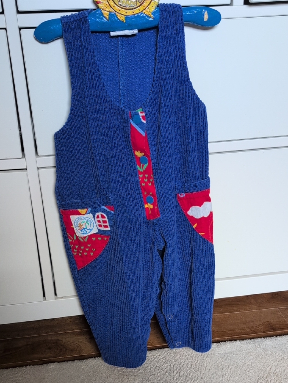 Puddle pals Vintage Colour Block Overalls Toddler